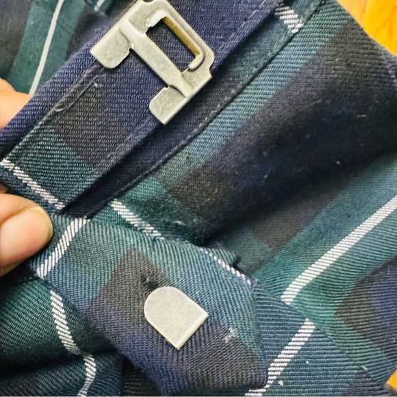 Source Unknown Blue and Green Pleated Mini Skater Skirt - Picture 4 of 6